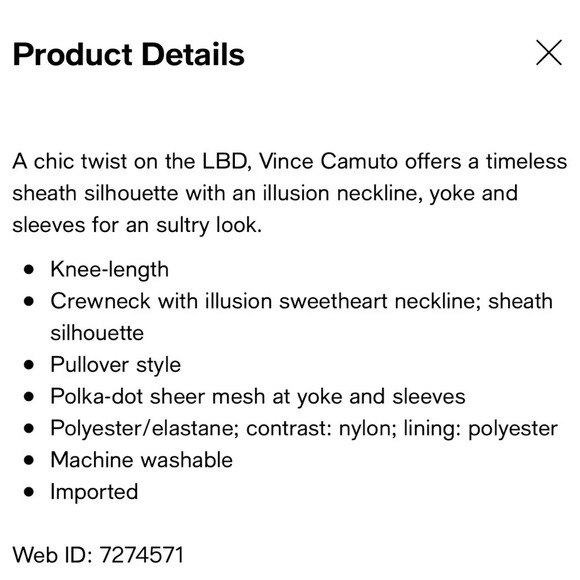 NWT Vince Camuto black dot mesh long sleeve mini dress with ruching medium - Picture 3 of 14